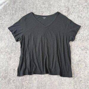 loose grey Old Navy shirt cotton v neck top